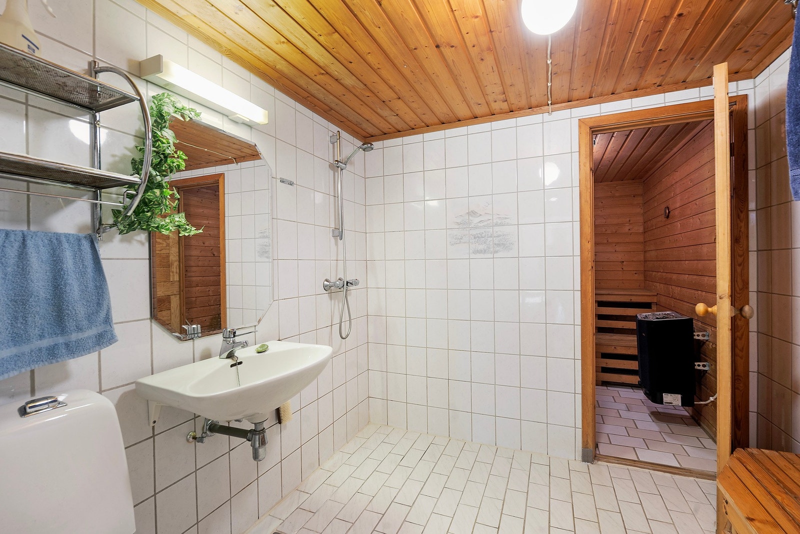 Selger har innredet og endret bruken av rommene med blant annet badstue i tilknytning til bad Galleribilde