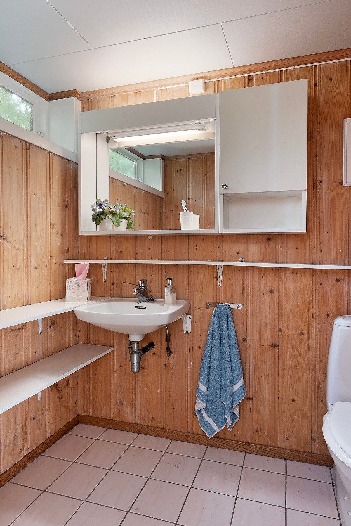 Praktisk toalettrom i underetasjen Galleribilde