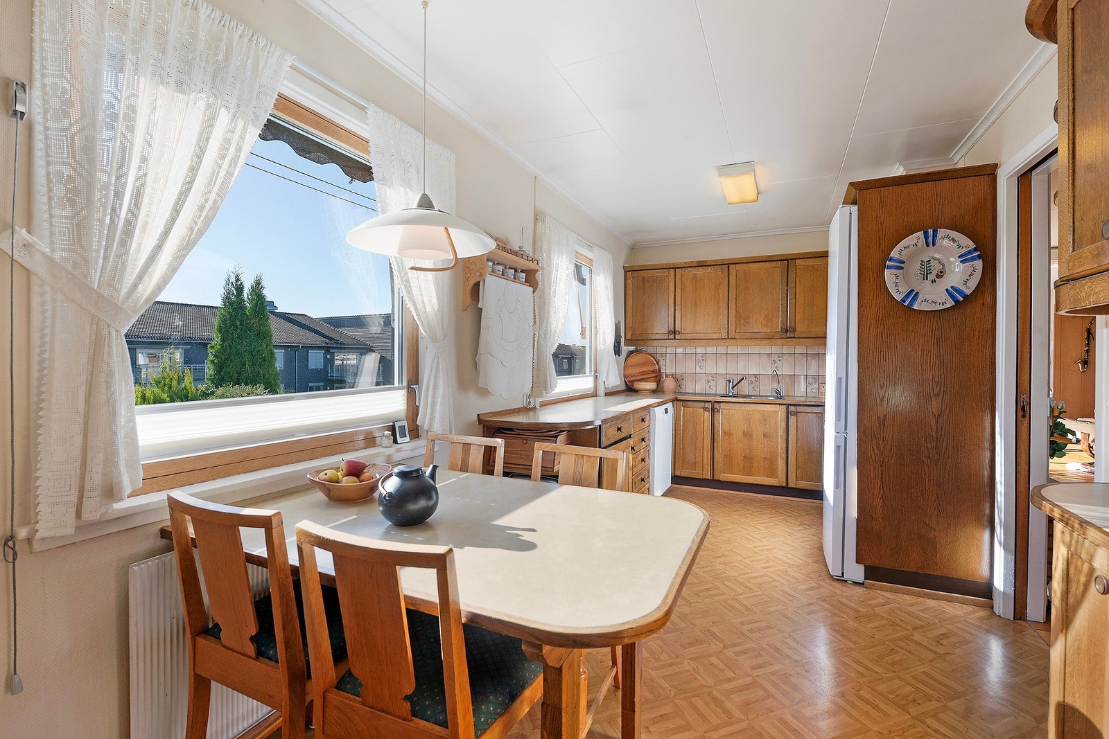 Her kan du starte dagen med morgenkaffen mens du ser ut mot nabolaget Galleribilde