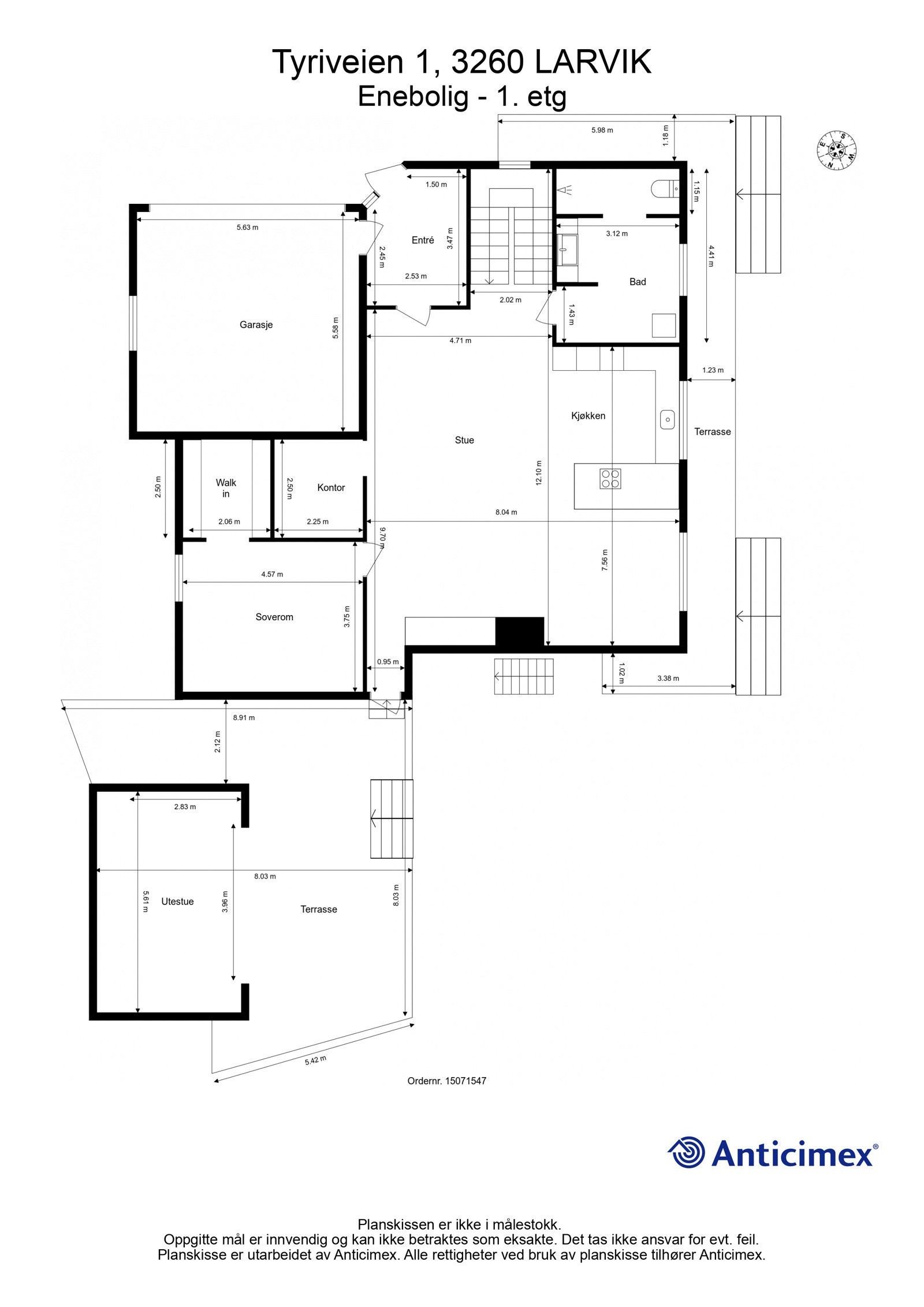 Plantegning 1.etasje Galleribilde