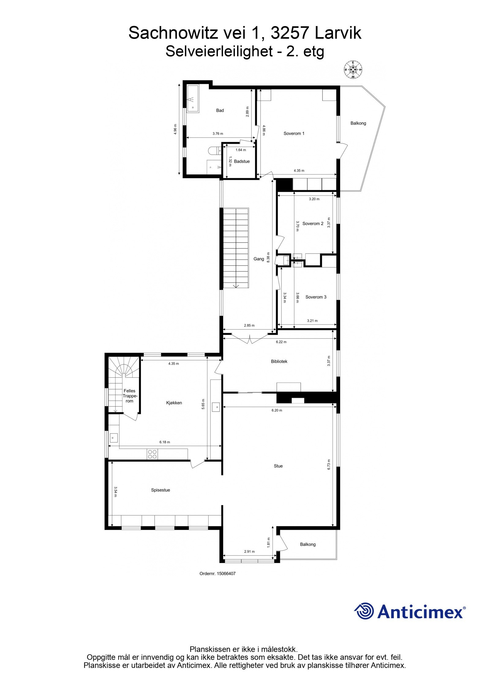 Plantegning hovedetasje Galleribilde