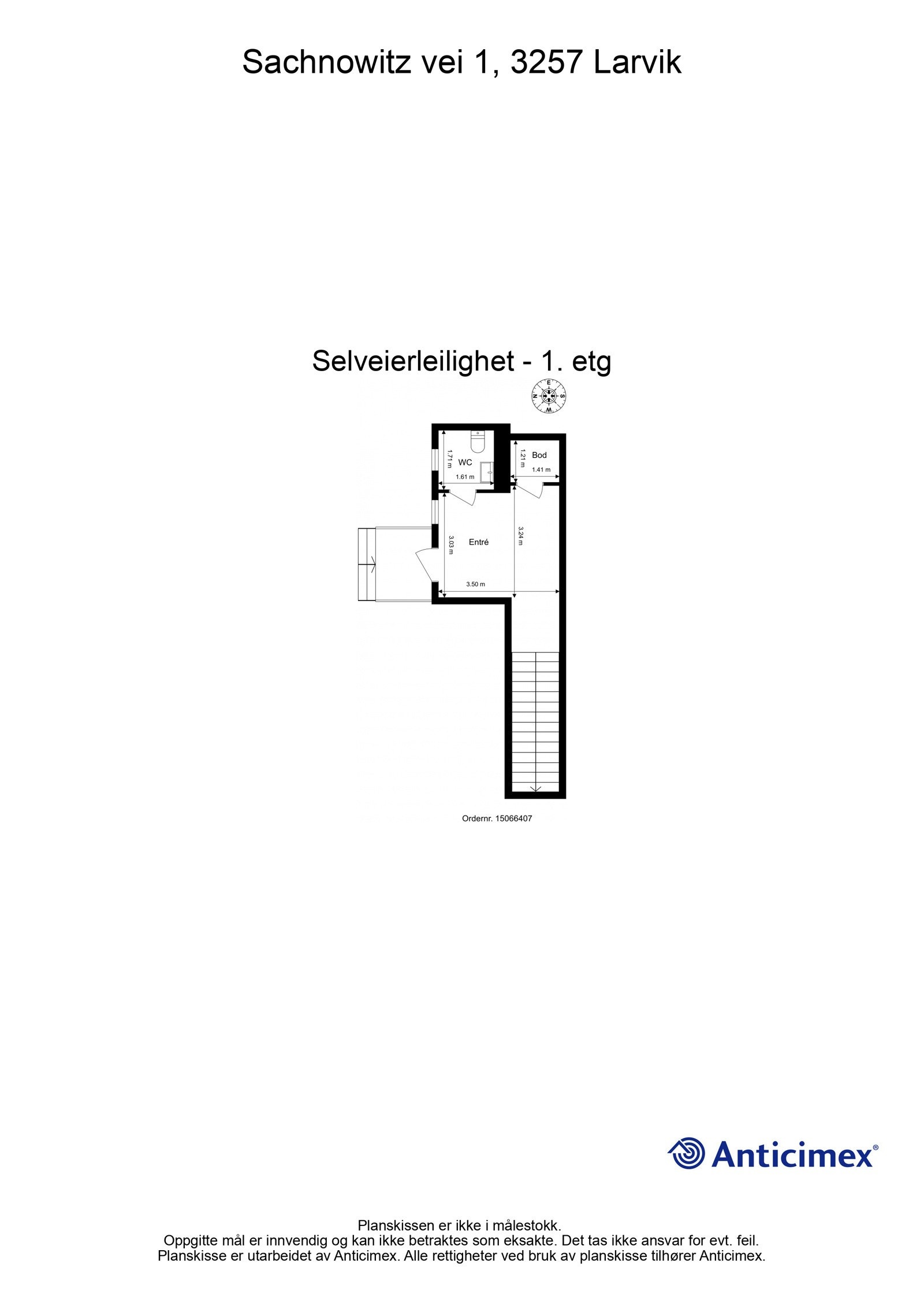 Plantegning inngangsparti i 1. etasje Galleribilde
