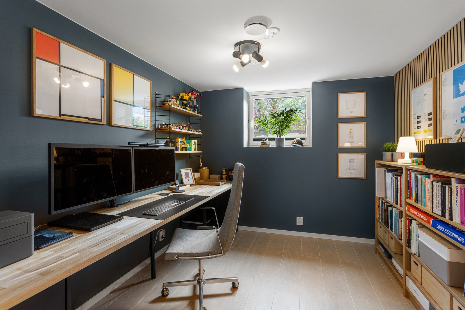 Det siste rommet som er plassert i kjelleretasjen benyttes i dag som kontor. Galleribilde