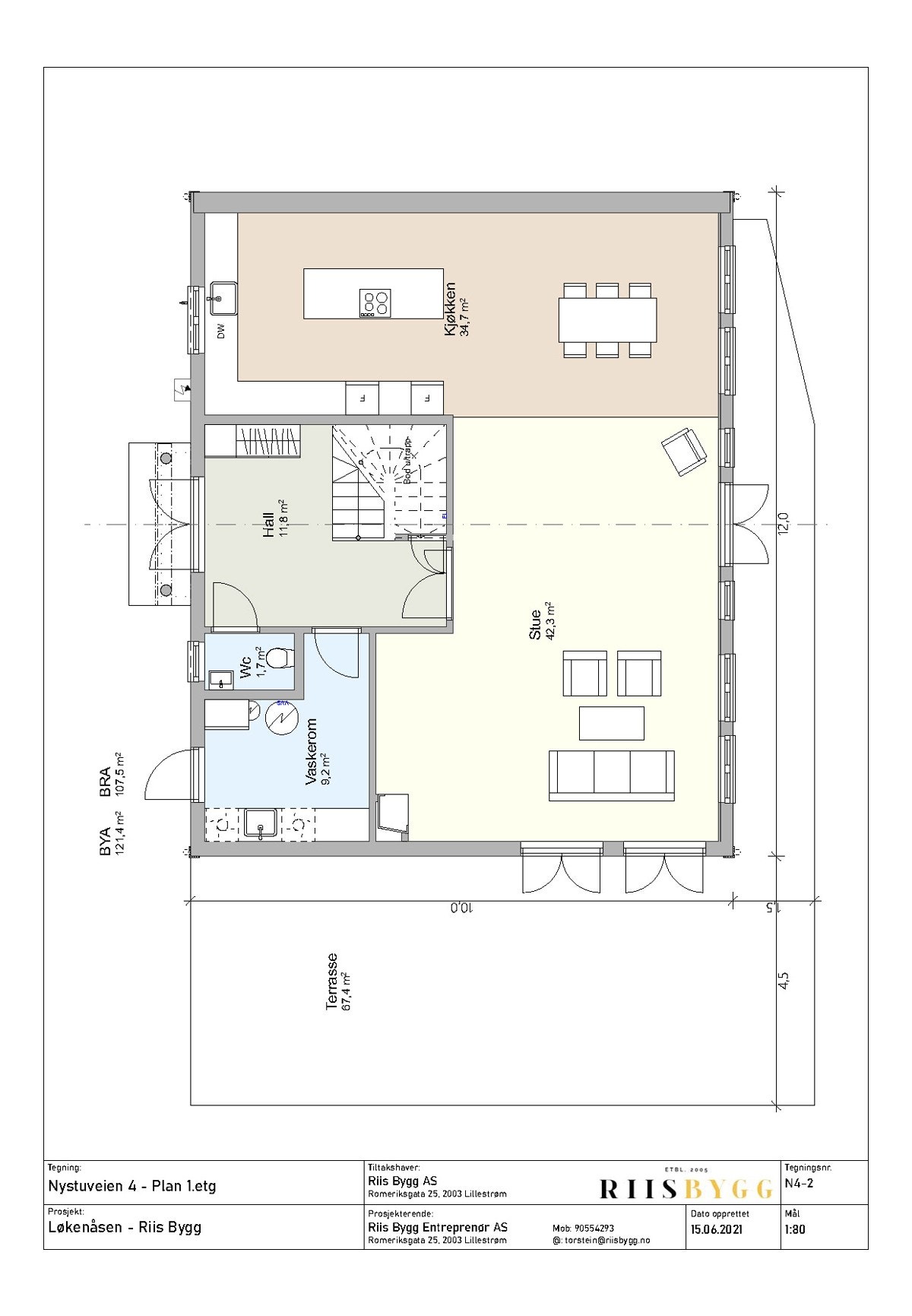 Plantegning 1. etg. Galleribilde