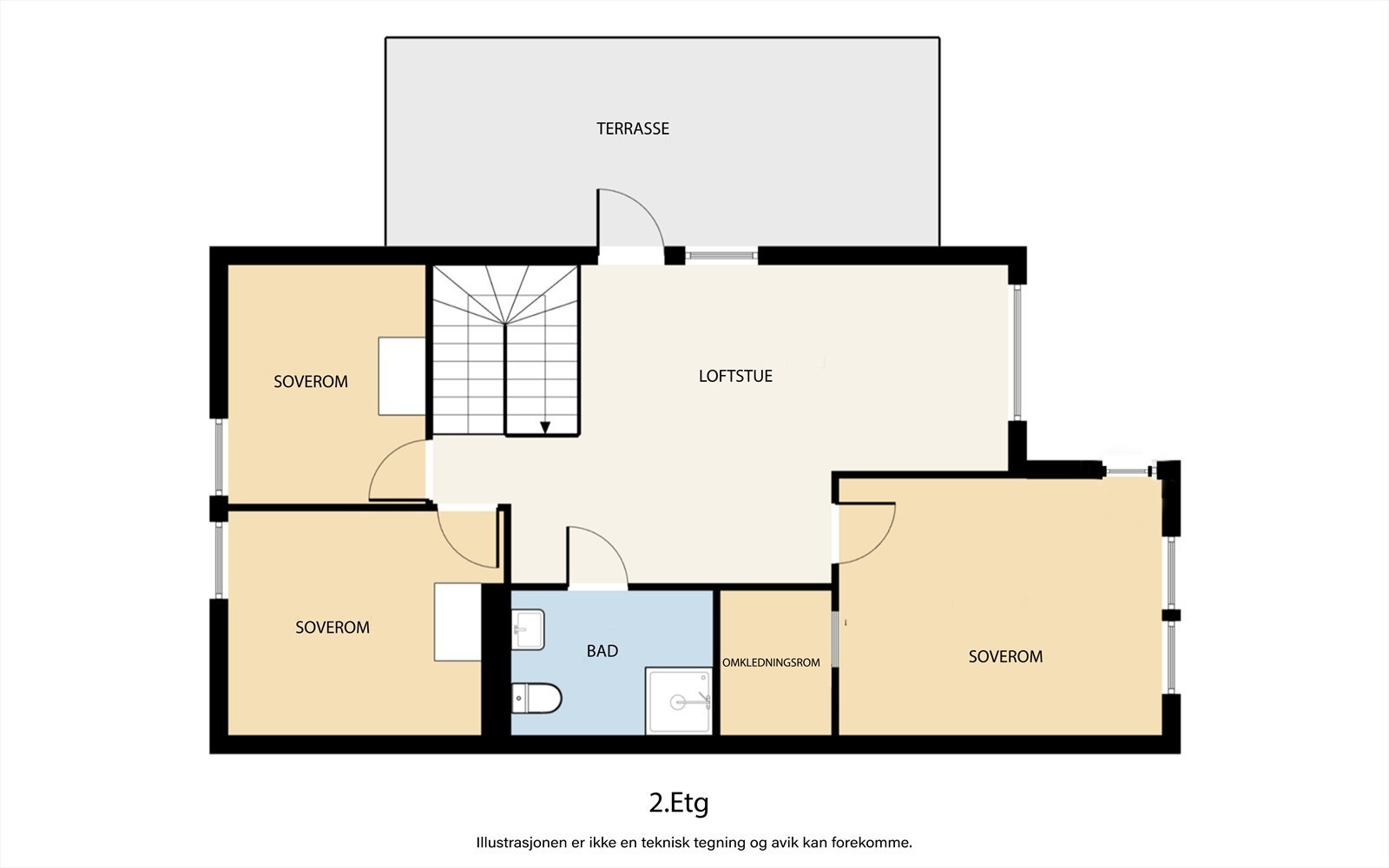 Plantegning 2. etasje Galleribilde