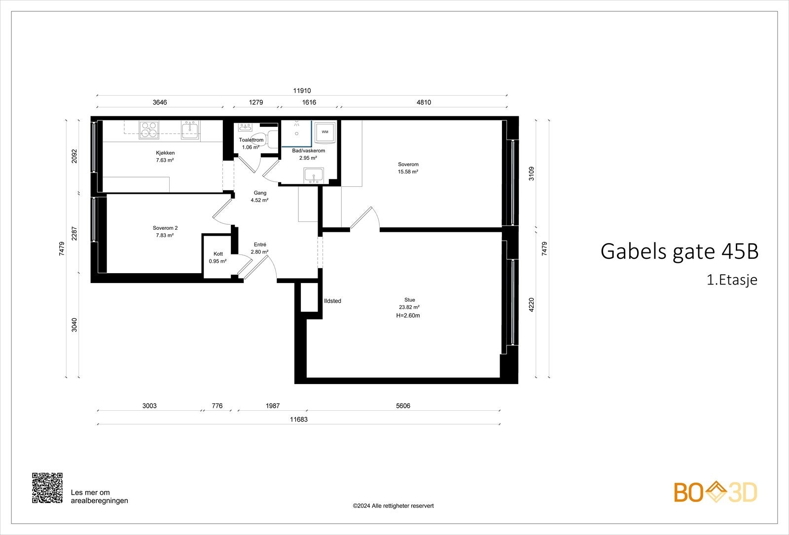 Gabels gate 45B - 1.Etasje. Galleribilde