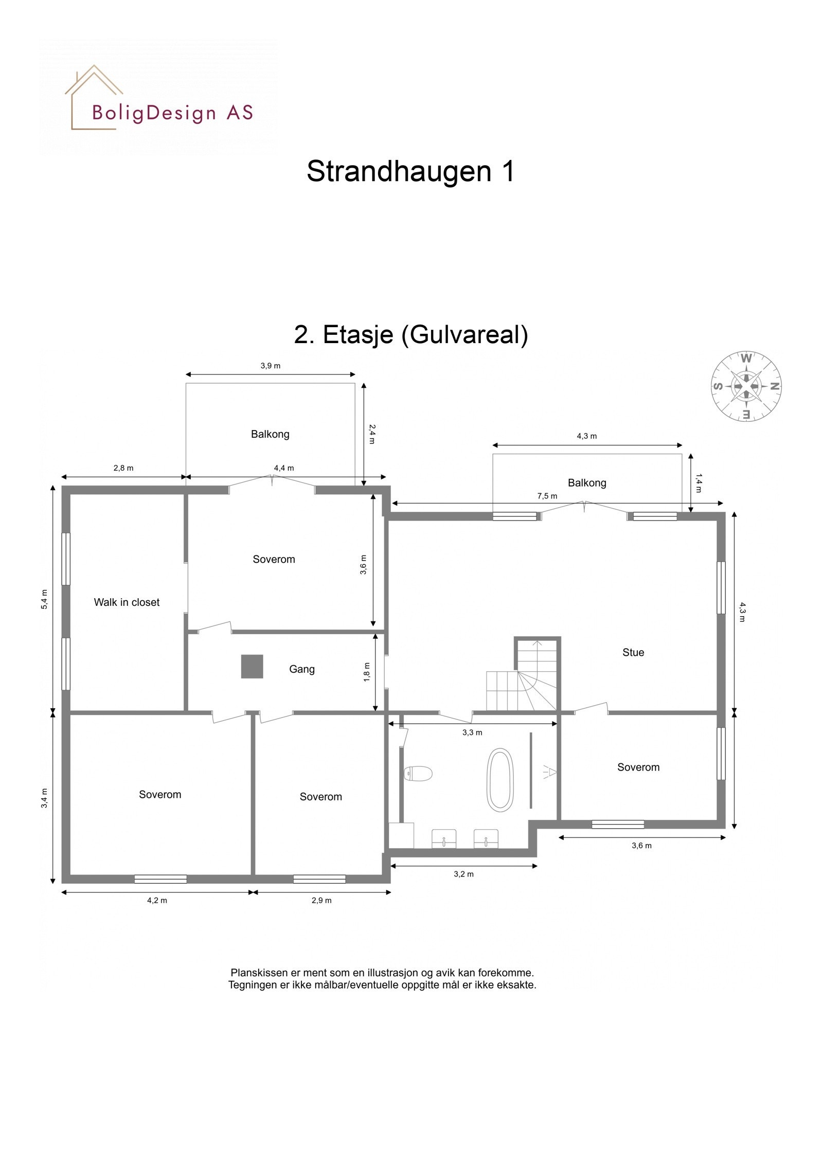 Plantegning 2. etasje. Galleribilde