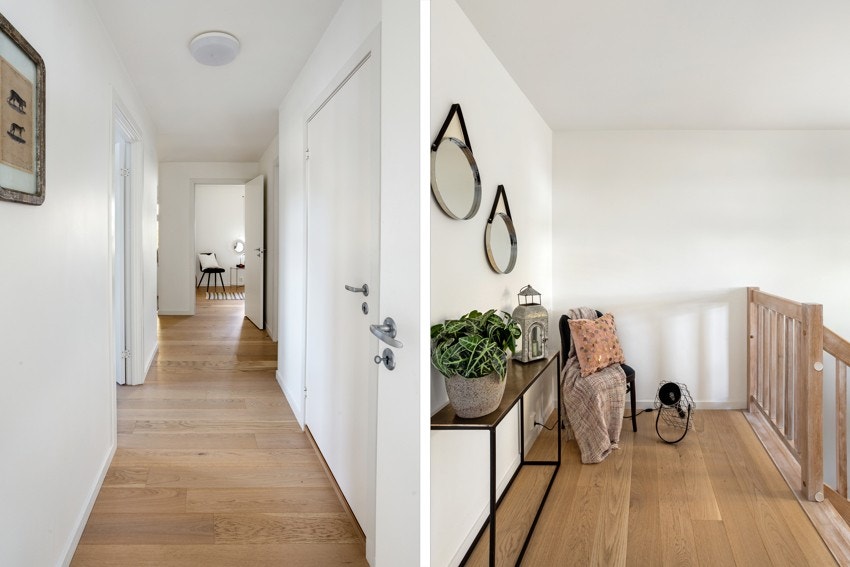 Trapp opp til andre etasje hvor leilighetens soverom befinner seg. Galleribilde