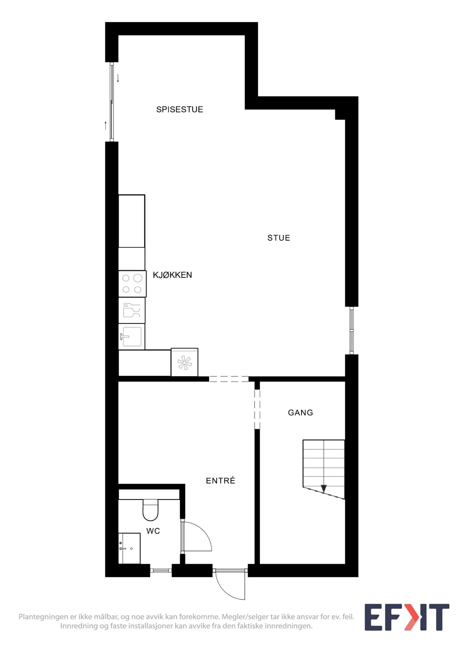 Plantegning 1.etasje Galleribilde