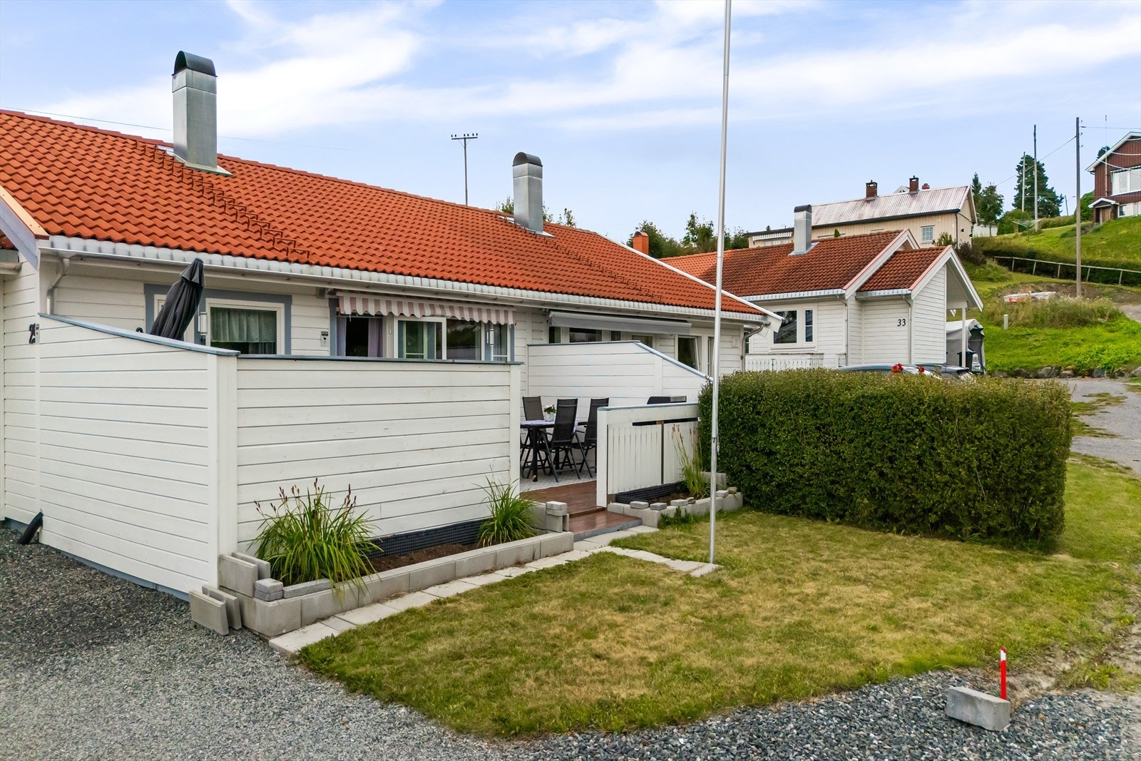 Hage mot hovedterrasse Galleribilde