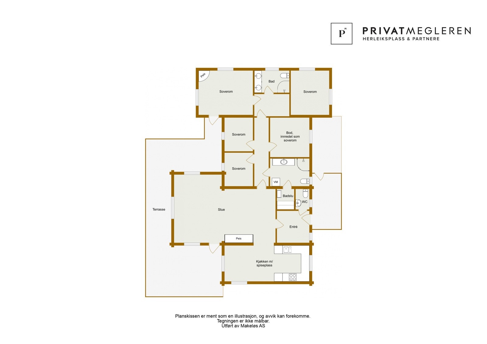 Plantegning - illustrasjon Galleribilde