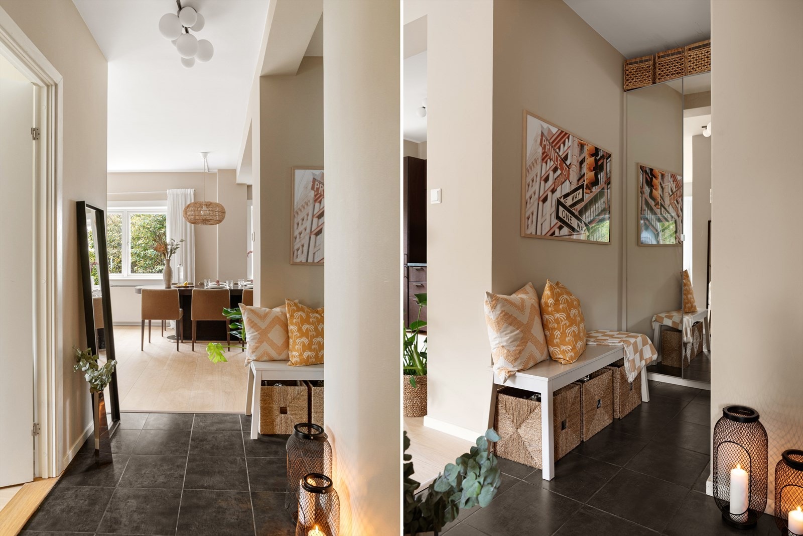 Godt med oppbevaring i garderobeskap i gang. Galleribilde