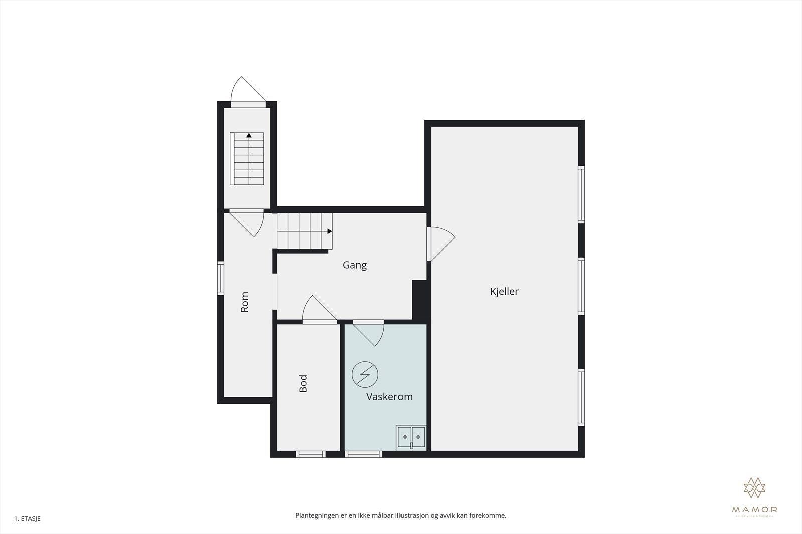 Plantegning kjeller Galleribilde