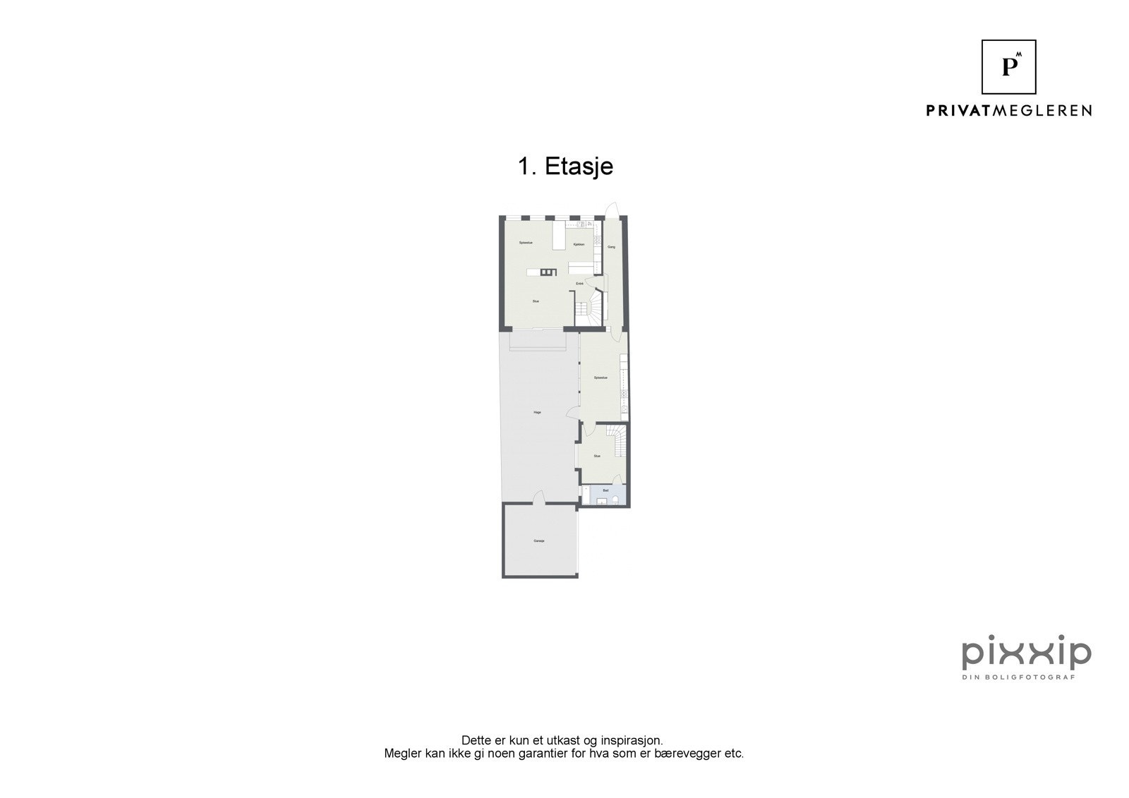 2D plantegning alle tre etasjer, ikke målsatt, kun en illustrasjon Galleribilde