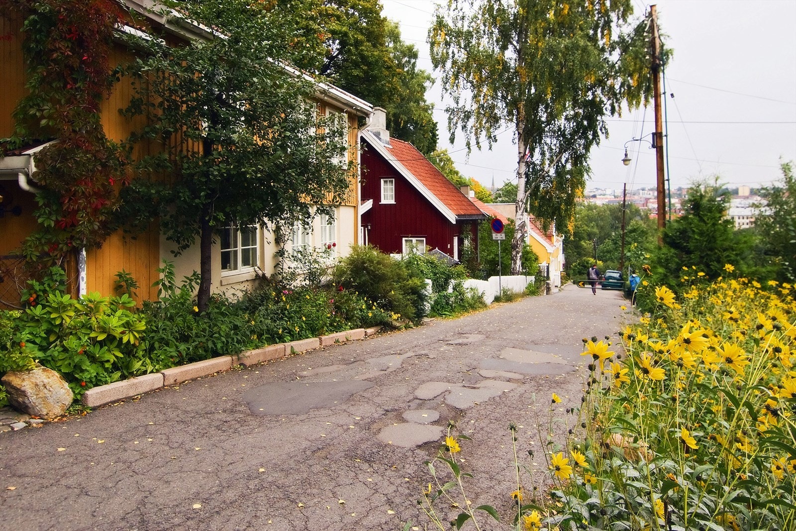Koselige turstier langs Telhusbakken mellom St.Hanshaugen og Vulkan/Mathallen. Galleribilde