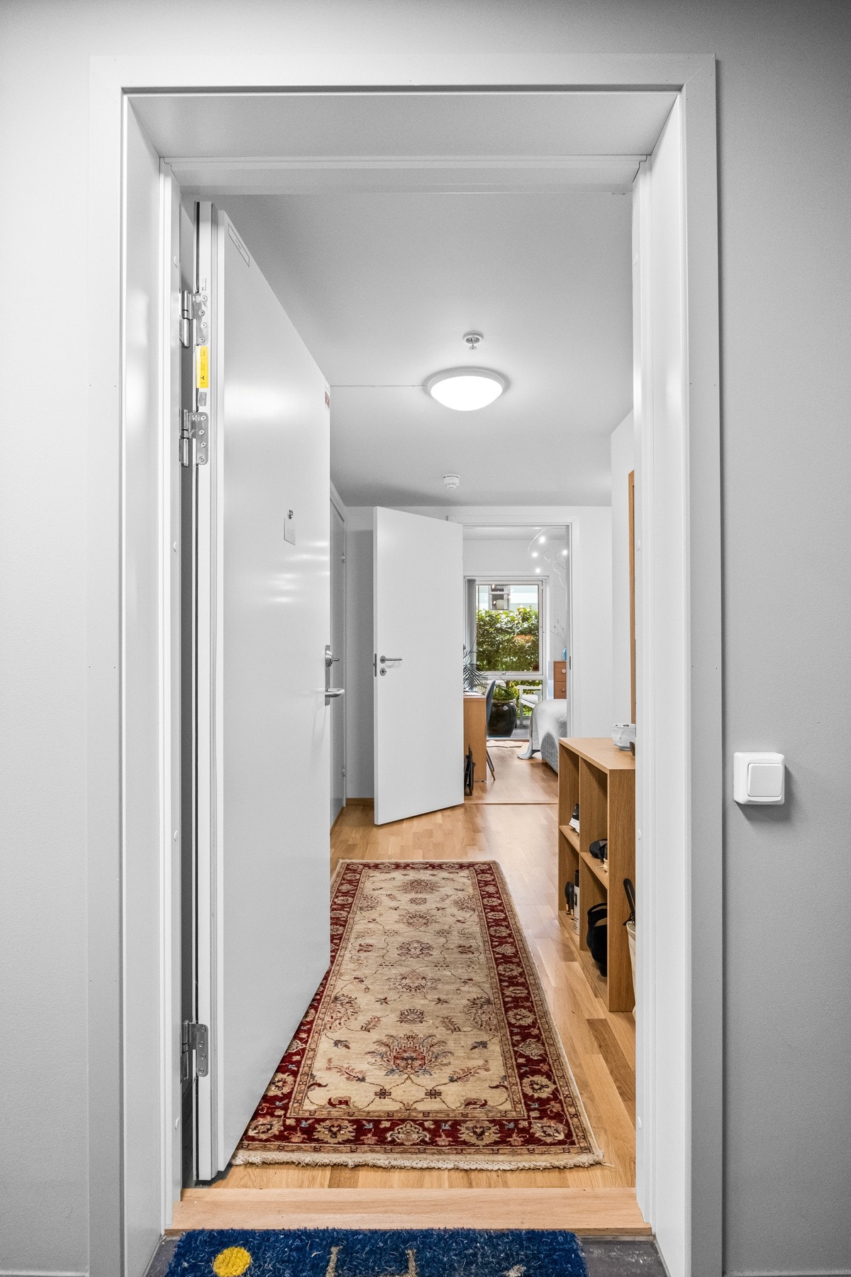 Inngang til entréen. Portåpneranlegg. Heis ned til garasjen. Galleribilde