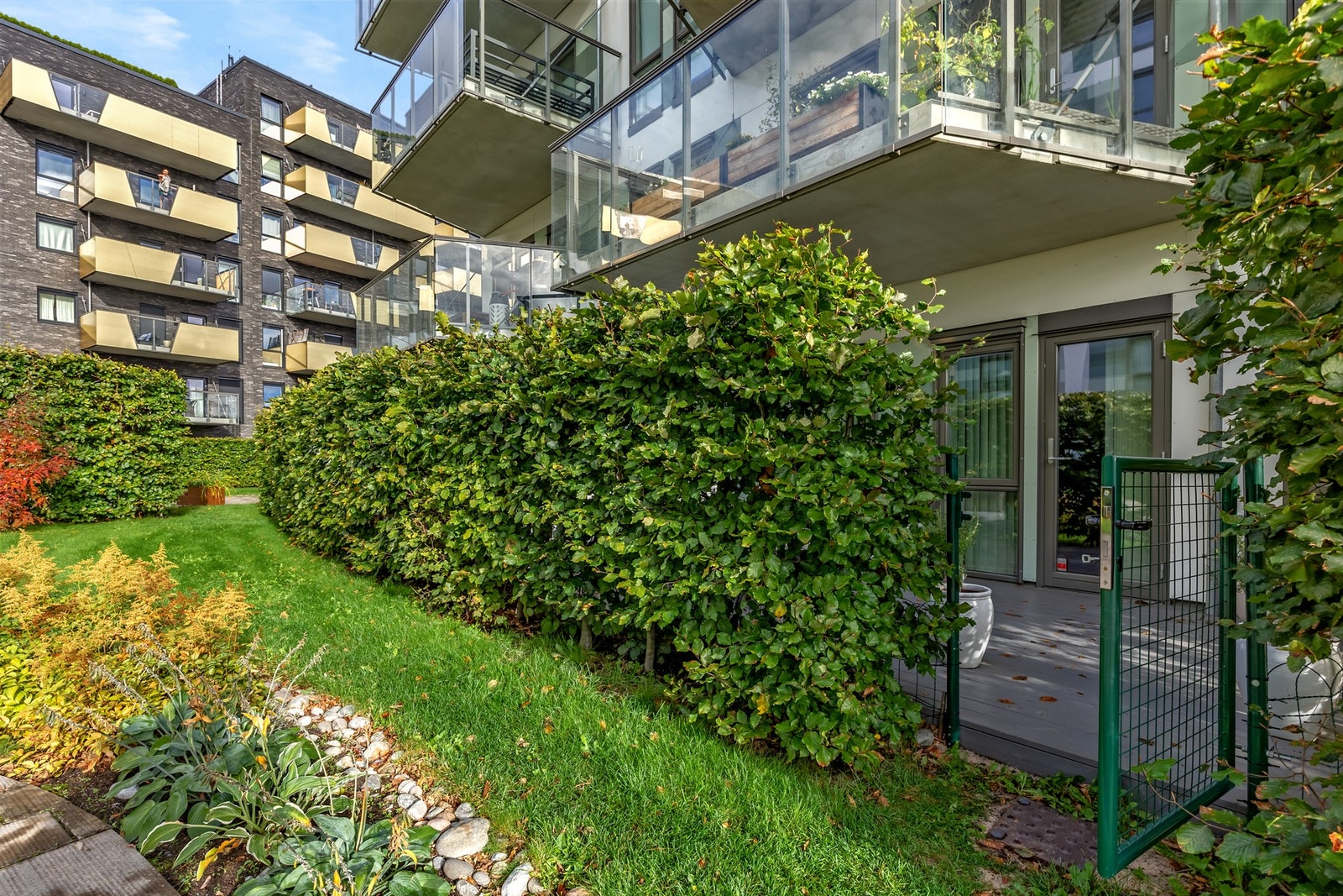 Kort vei ut til fellesområdet og parkdraget. Galleribilde