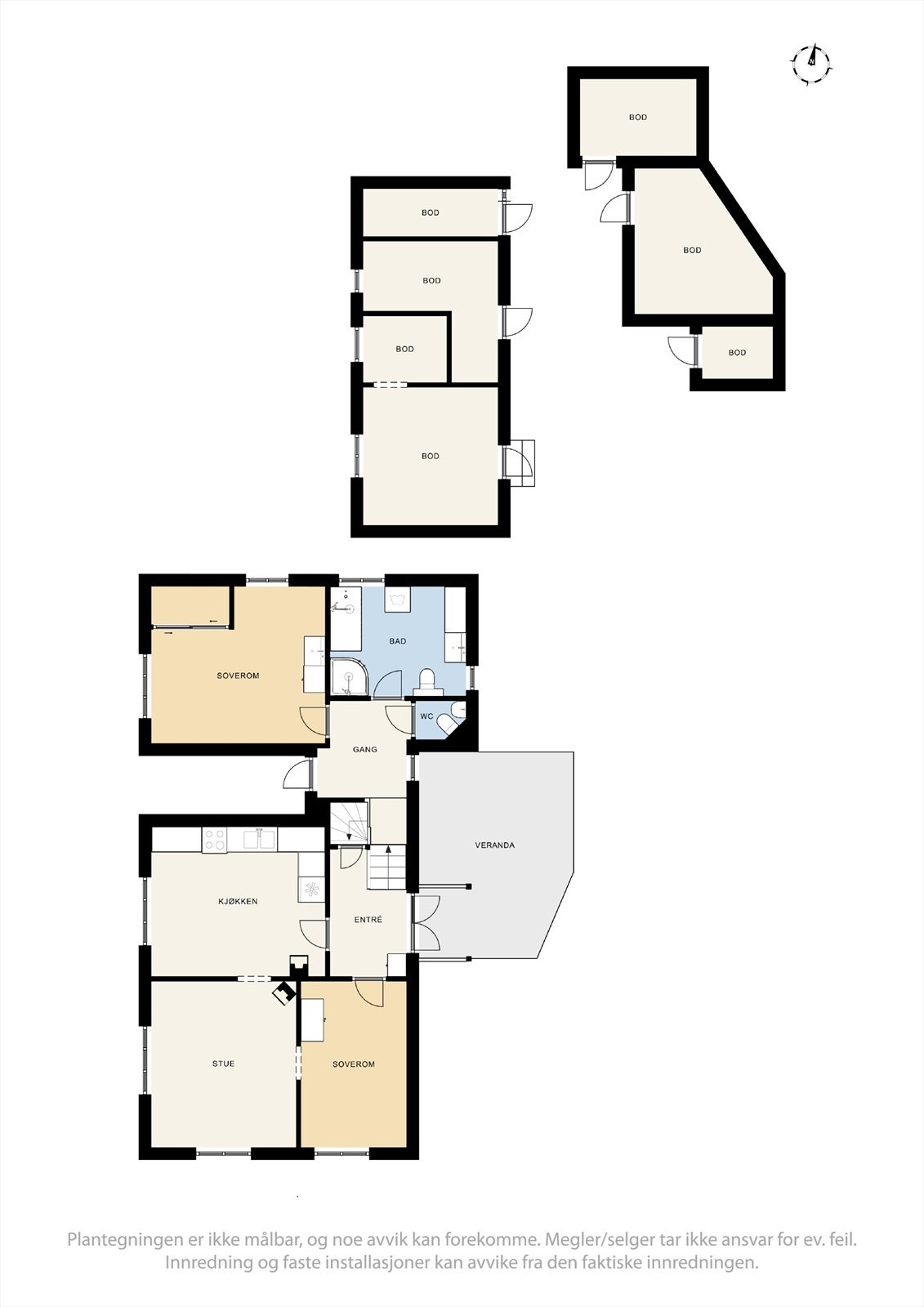 Plantegning, første etasje. Galleribilde