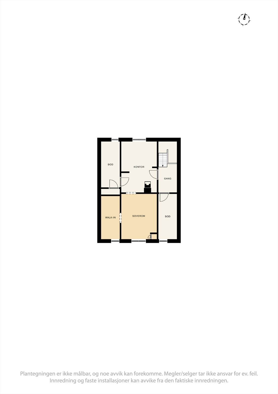 Plantegning, loftsplan. Galleribilde