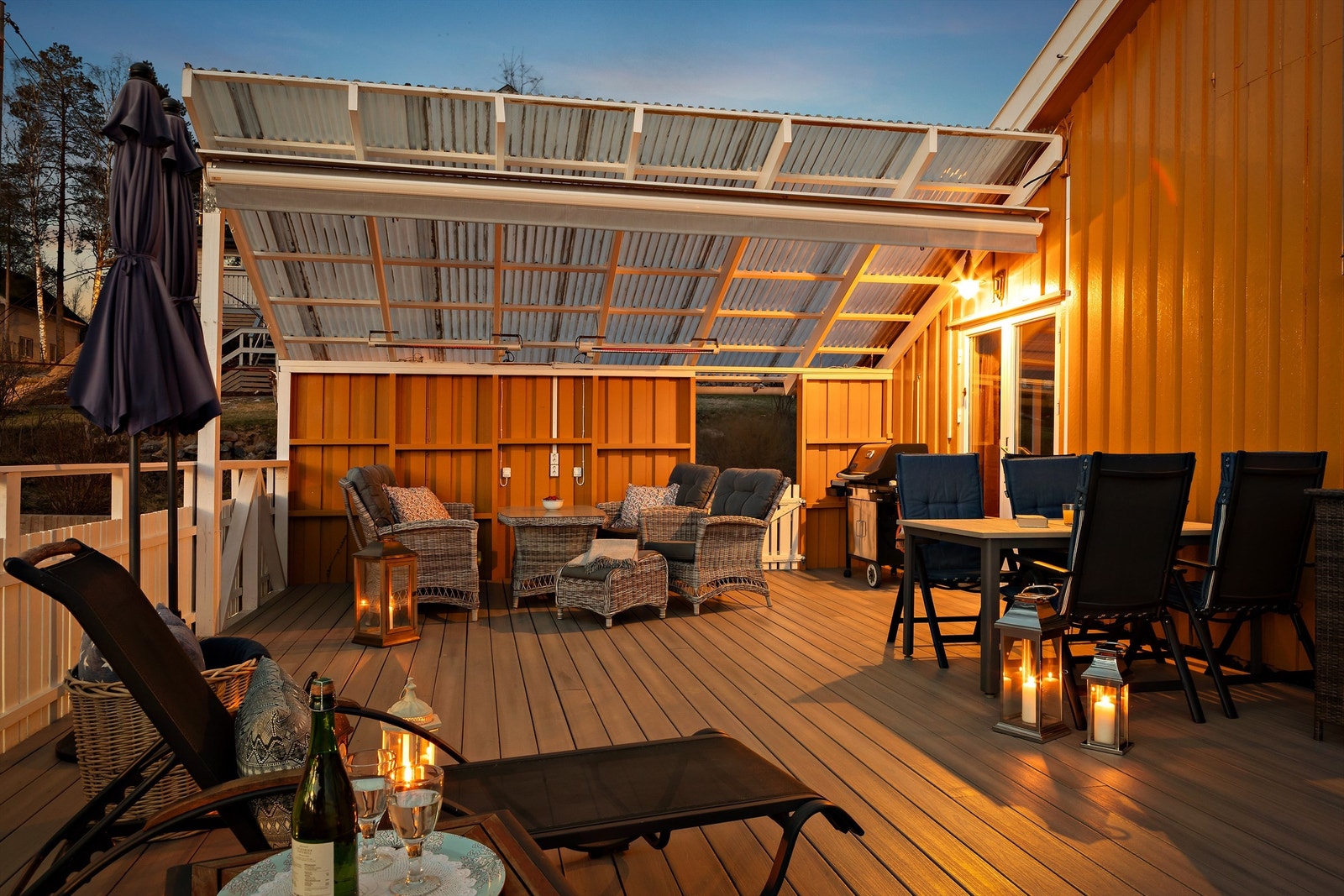 Kveldsstemning på terrassen Galleribilde