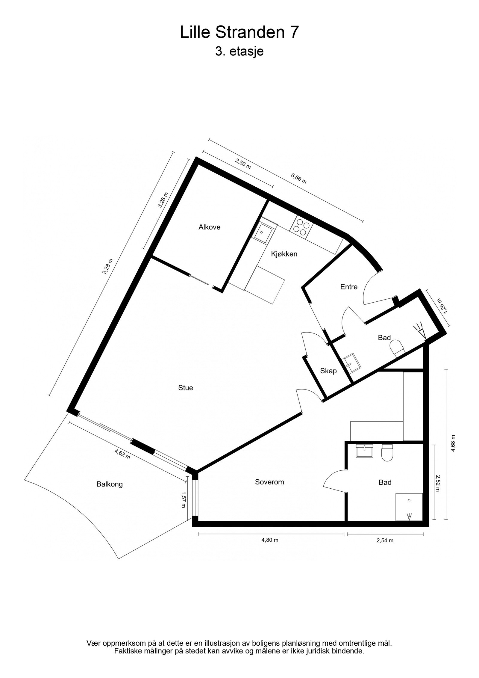 Plantegning - målsatt Galleribilde