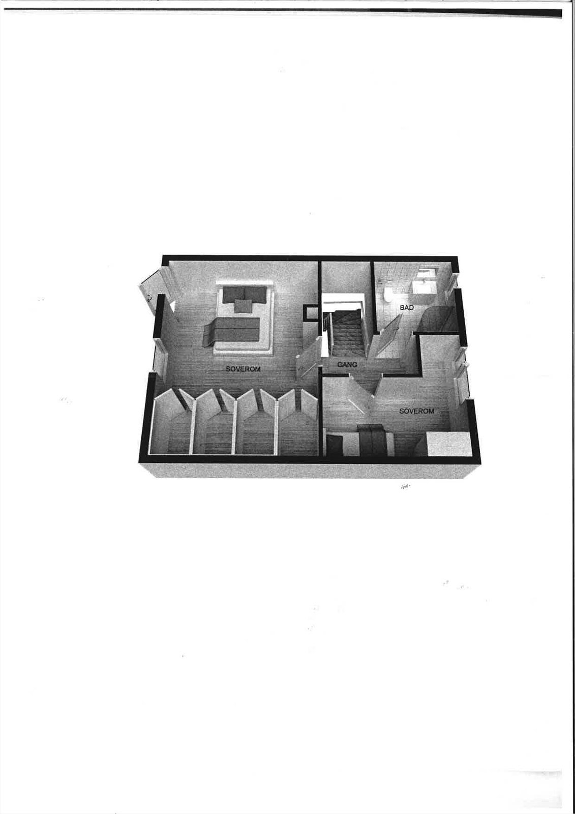 Plantegning 3. etasje Galleribilde