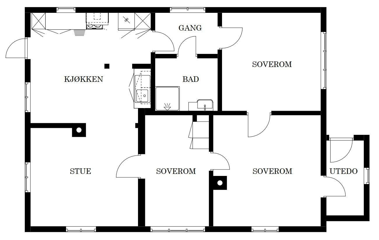Plan 1 fritidsbolig Galleribilde
