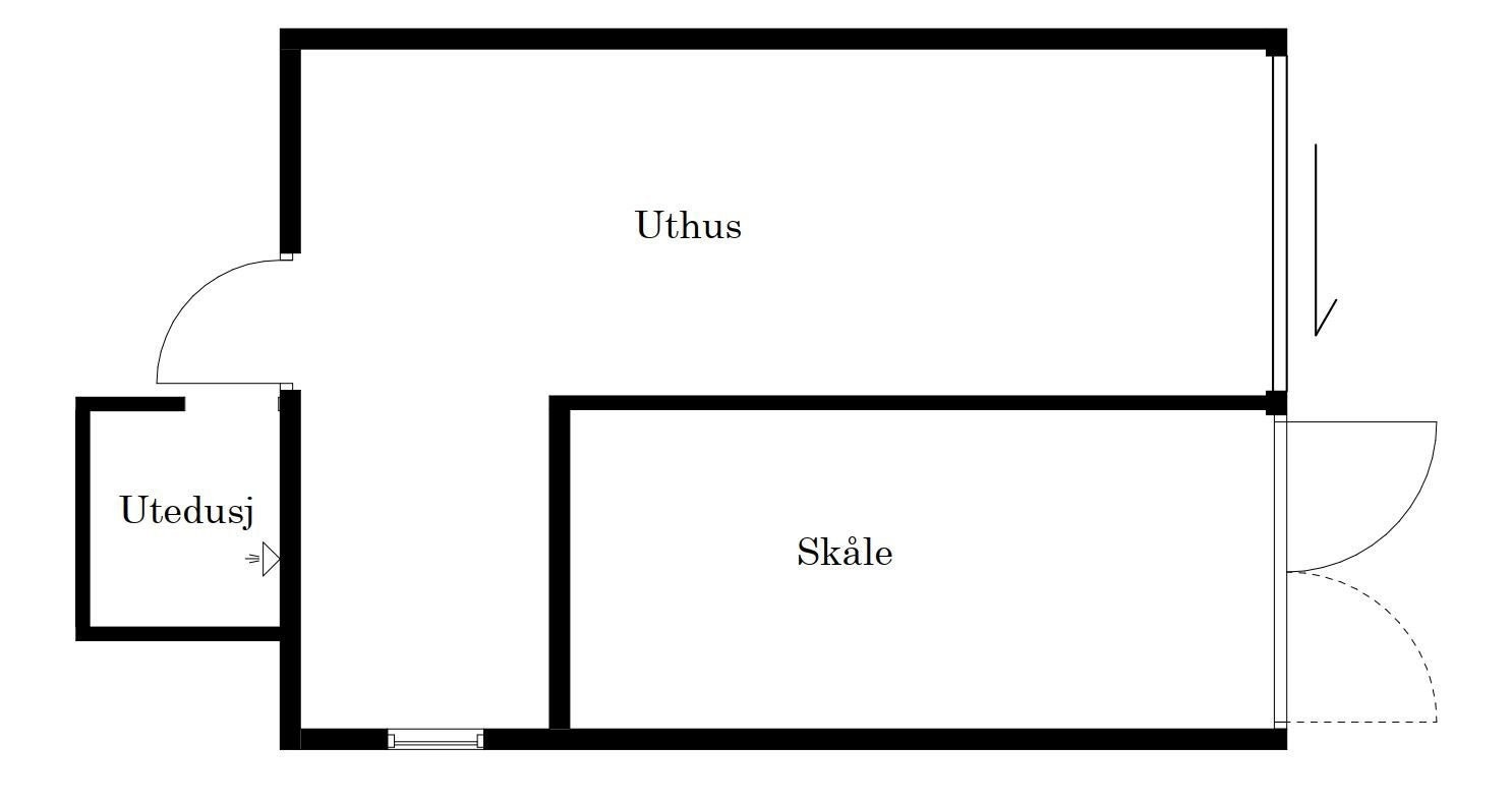 Uthus med skåle Galleribilde