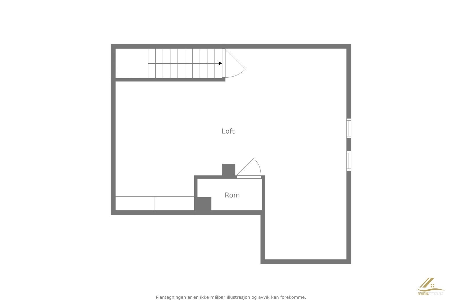 Plantegning loft. Galleribilde
