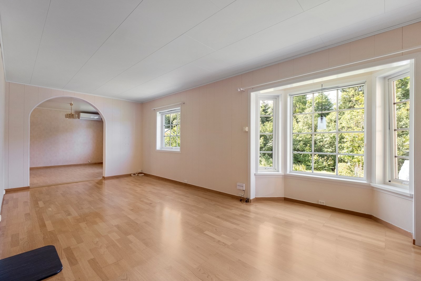 Romslig stue med store vindusflater, som gir rikelig med naturlig lysinnslipp Galleribilde