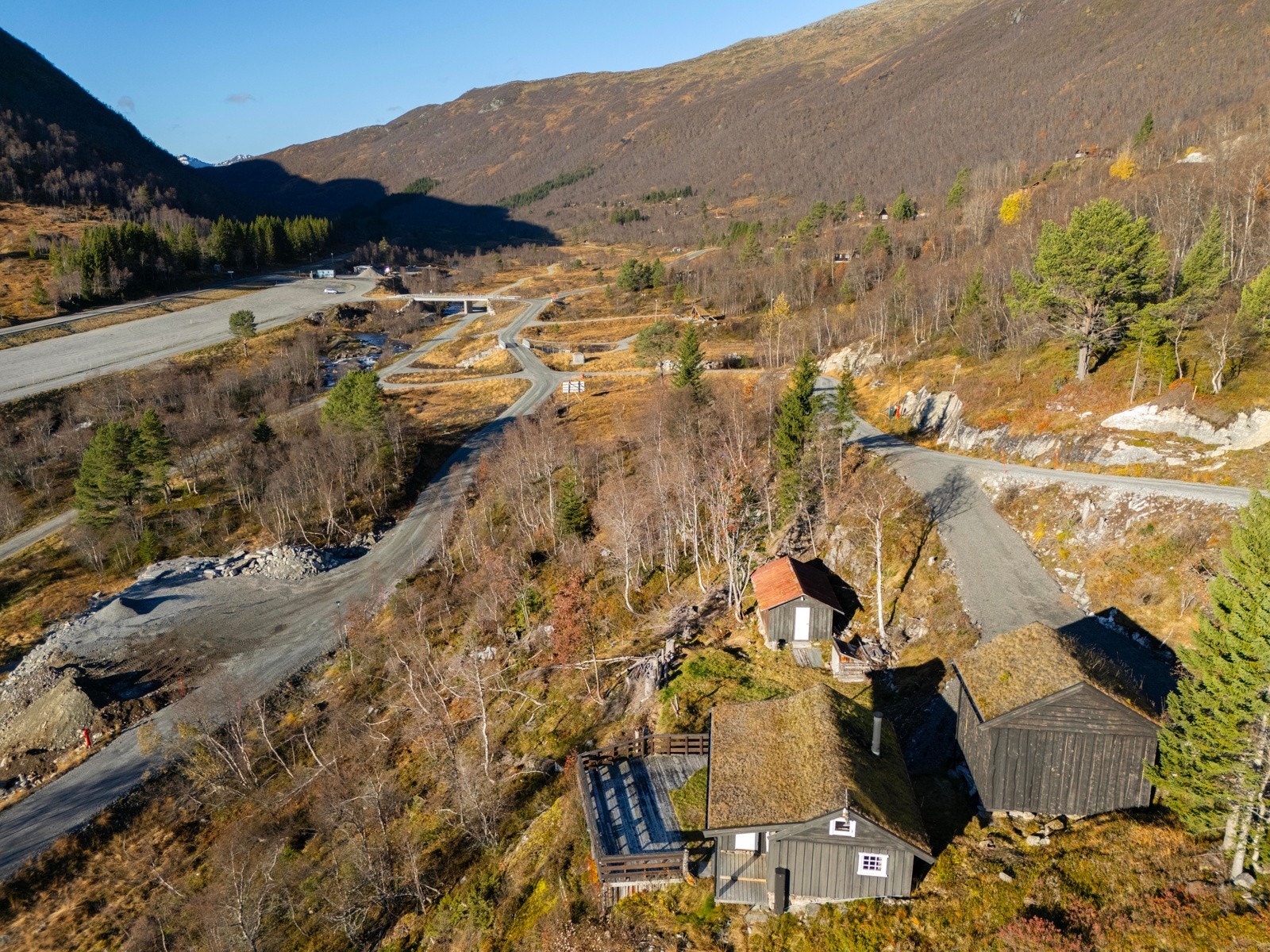Eiendommen sett fra fugleperspektiv. Galleribilde
