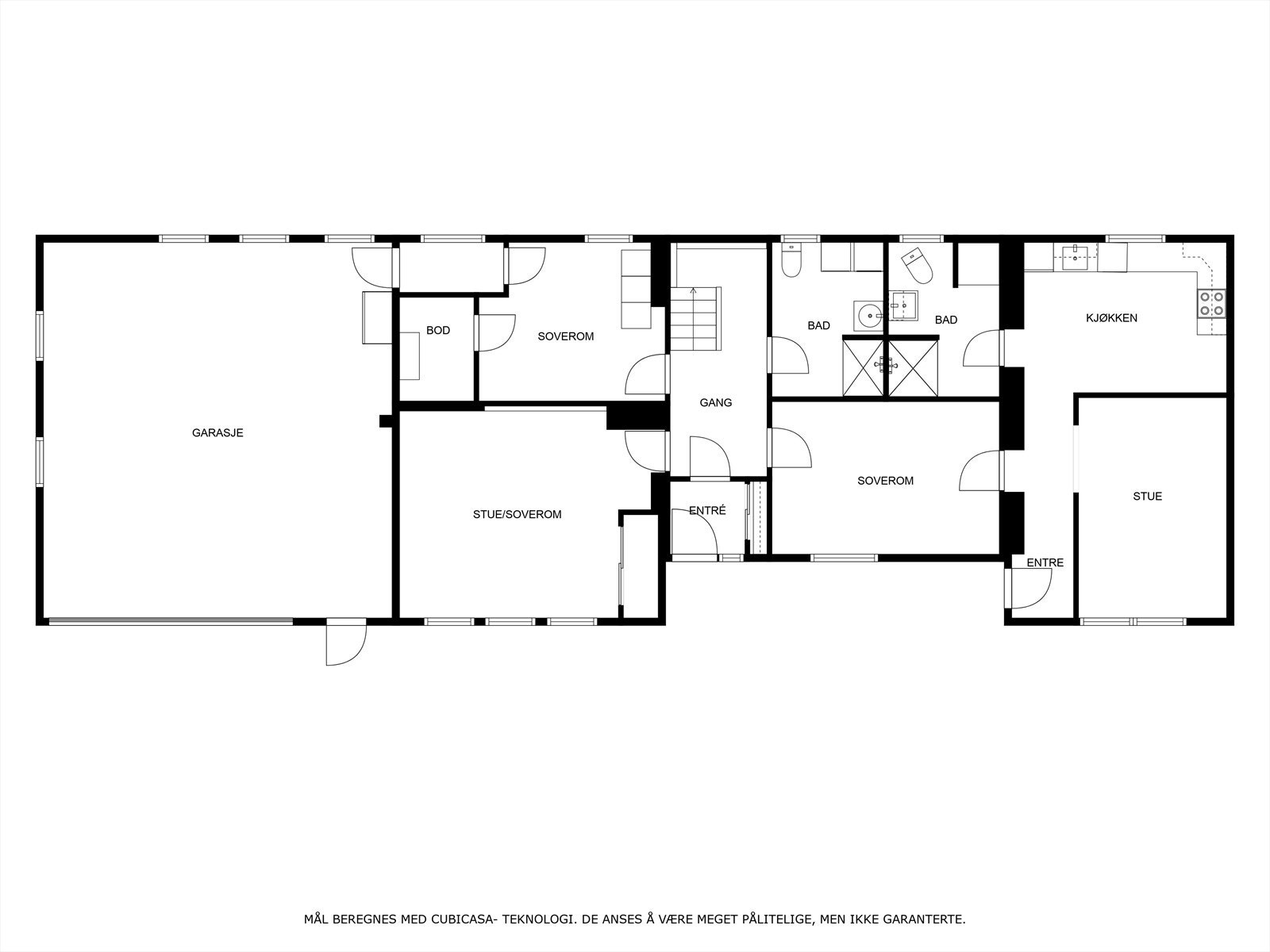 Plantegning 1. etasje Galleribilde