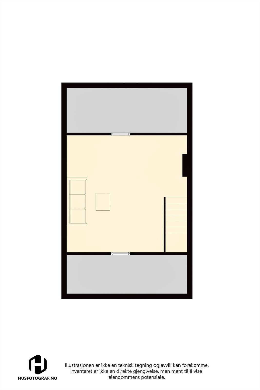 Plantegning Loft. Galleribilde