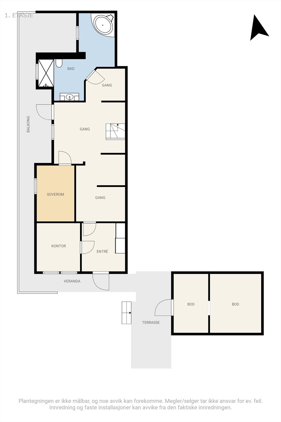 Plantegning - underetasje. Galleribilde