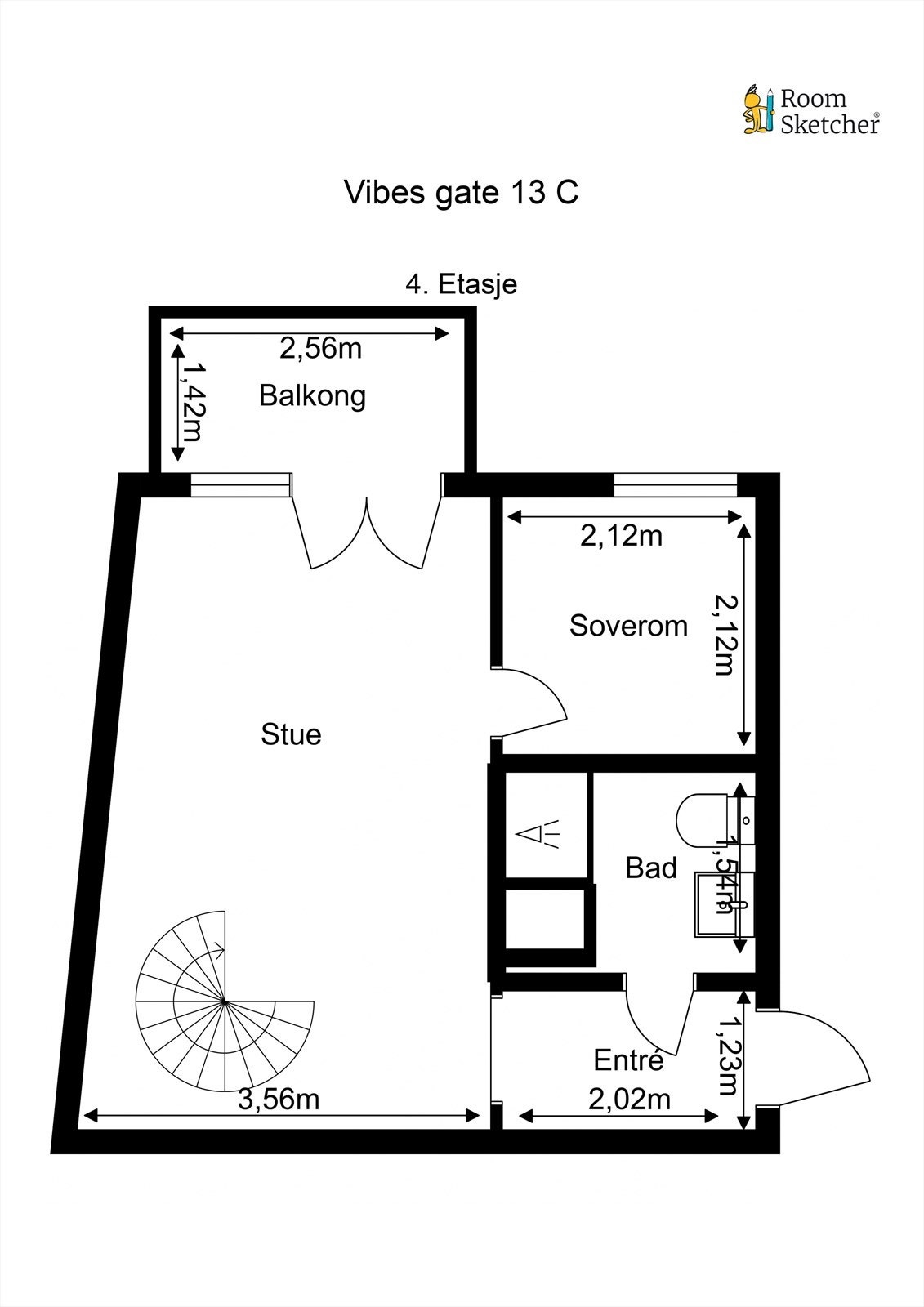 Plantegning 4. etasje Galleribilde