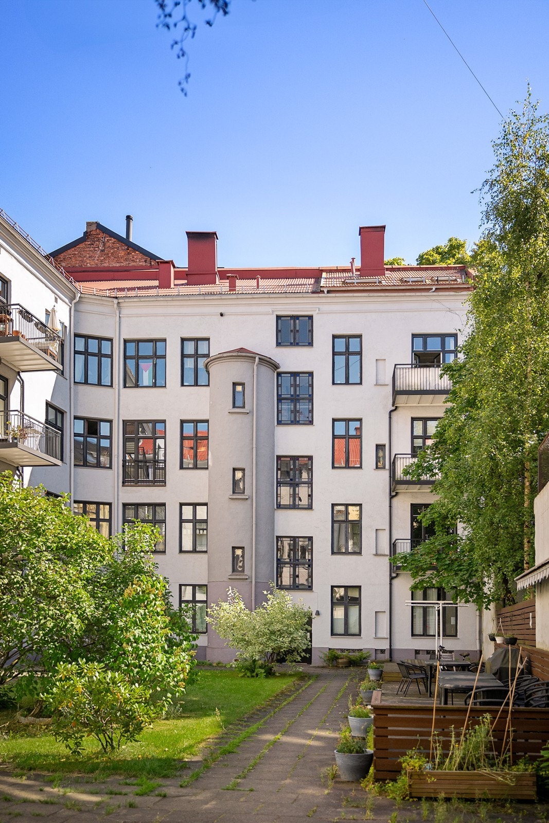 Fasade fra bakgård Galleribilde