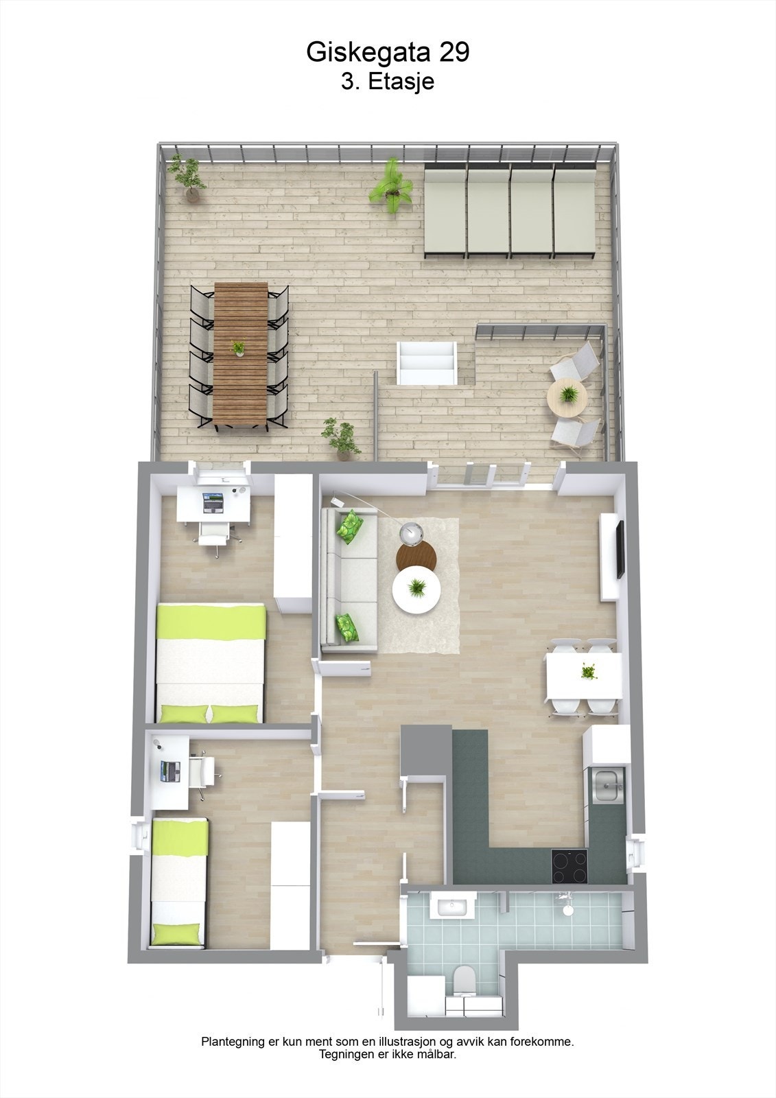 3 D plantegning Galleribilde