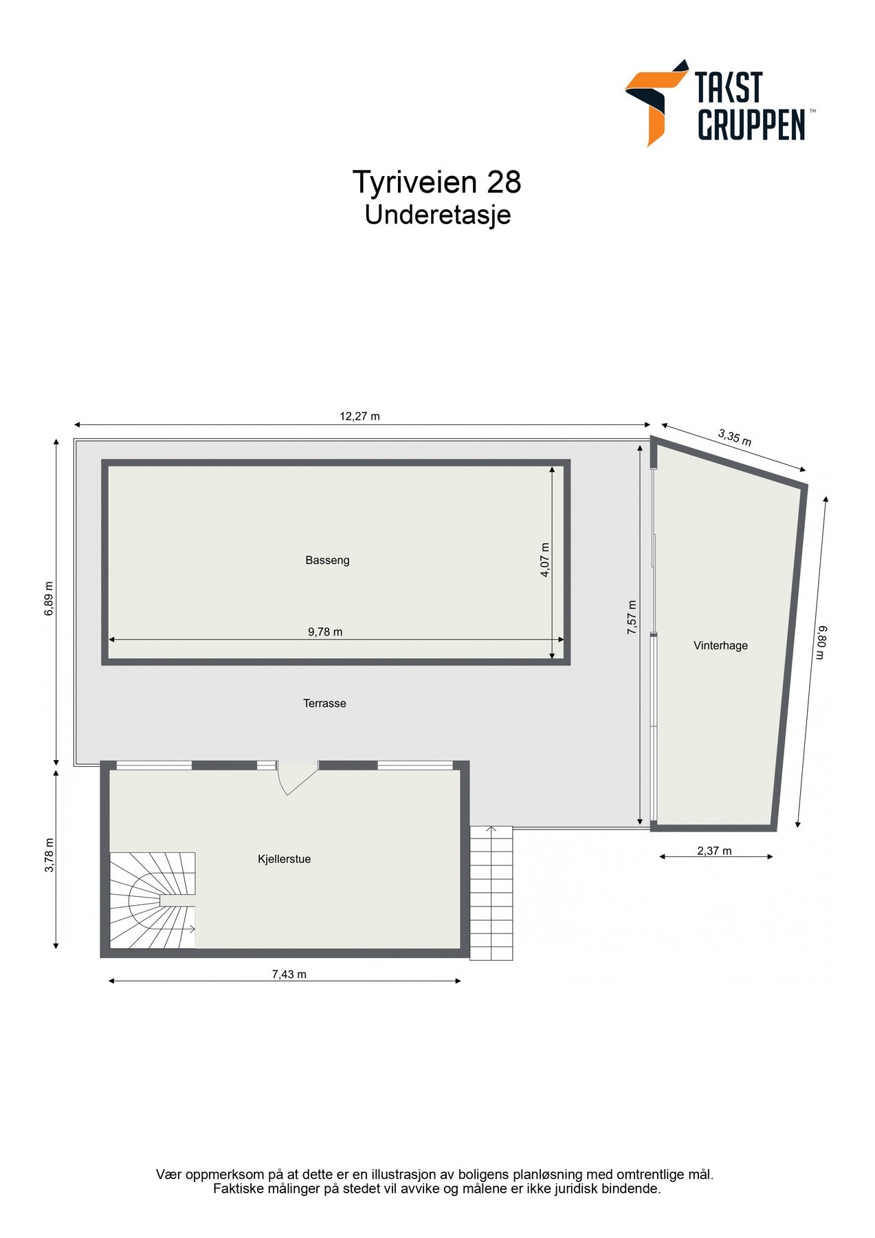 Plantegning uteplass. Galleribilde