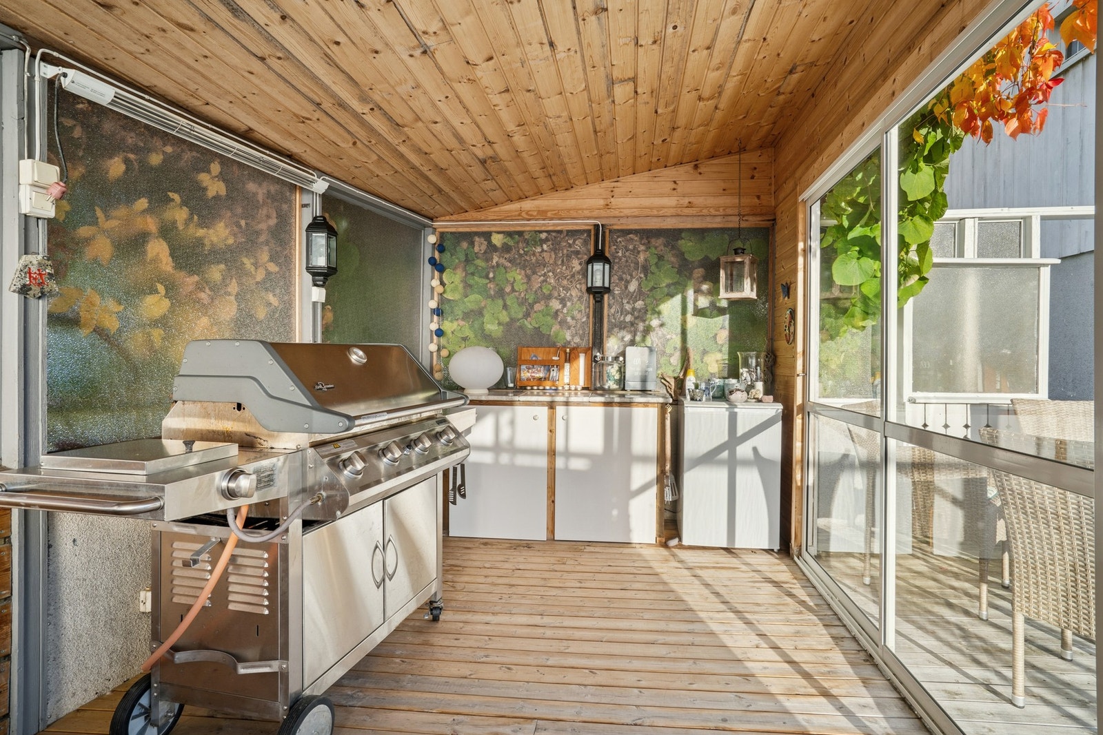 Også plass til utekjøkken i vinterhagen. Galleribilde