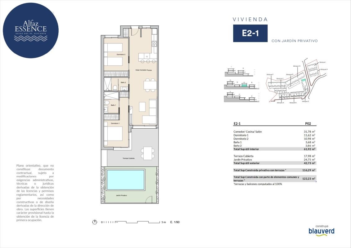 D0 - 2 soverom og hage - 287.000€ Galleribilde