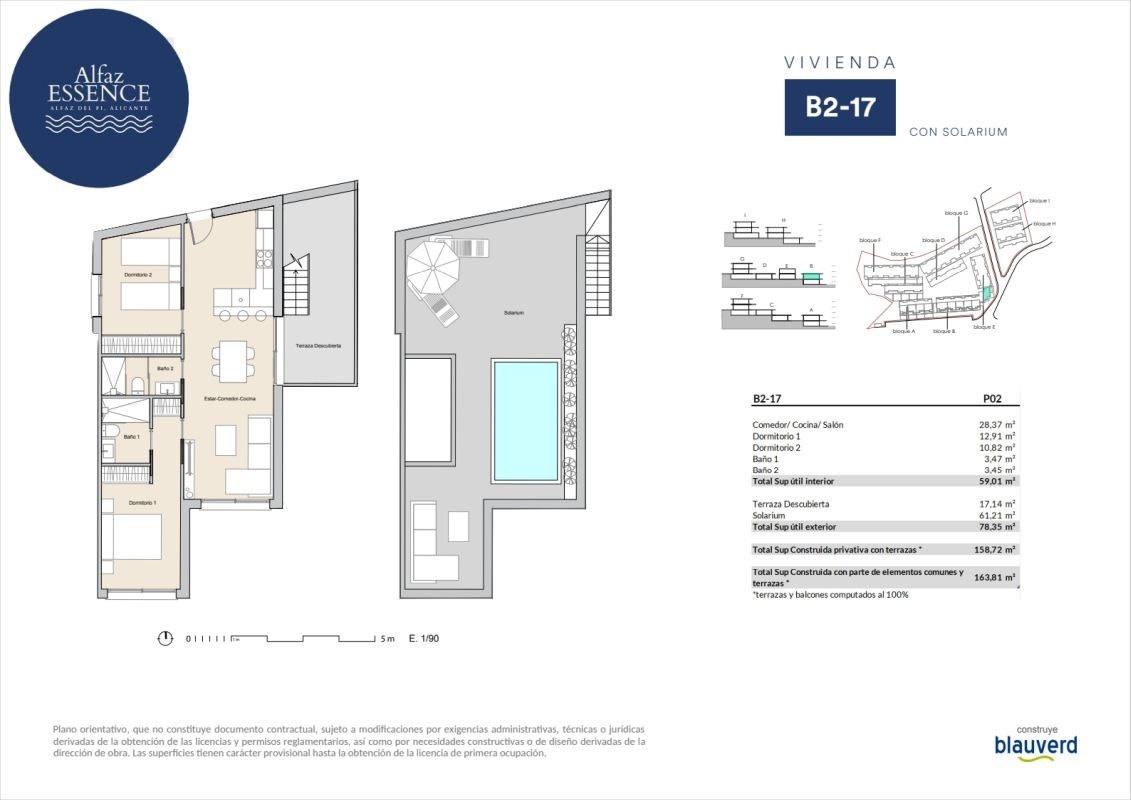 F1 - Hjørne med takterrasse - 326.000€ Galleribilde