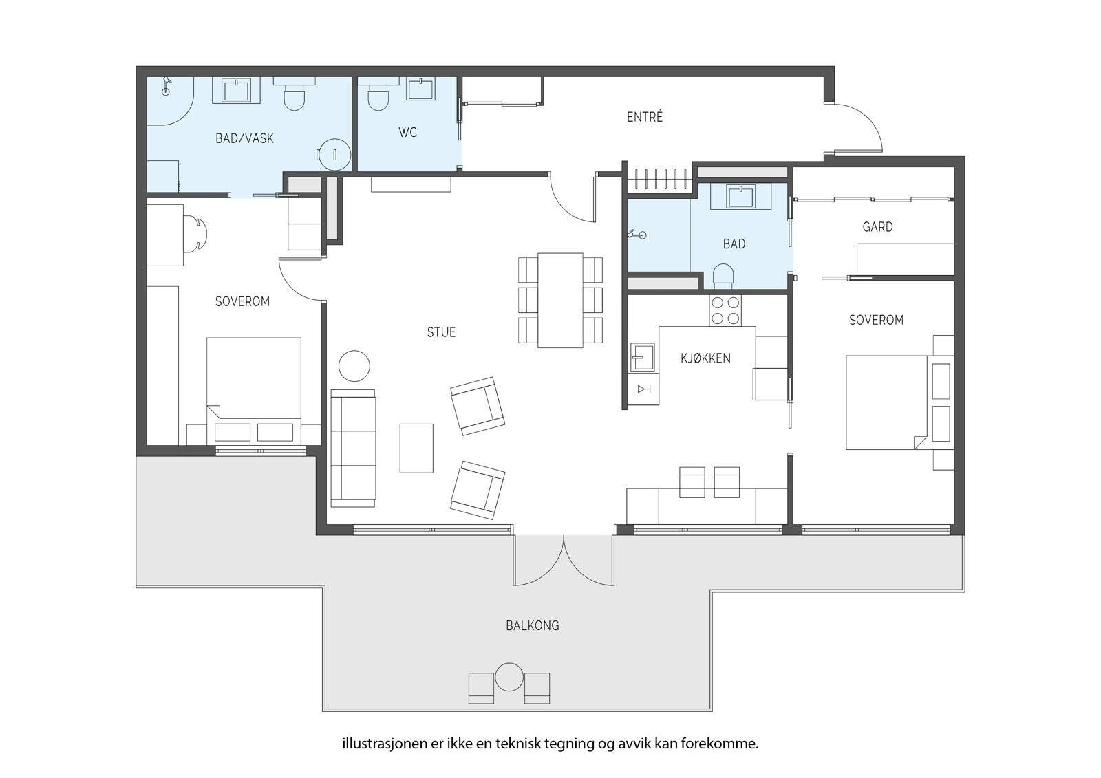Plantegning - 3.etasje Galleribilde