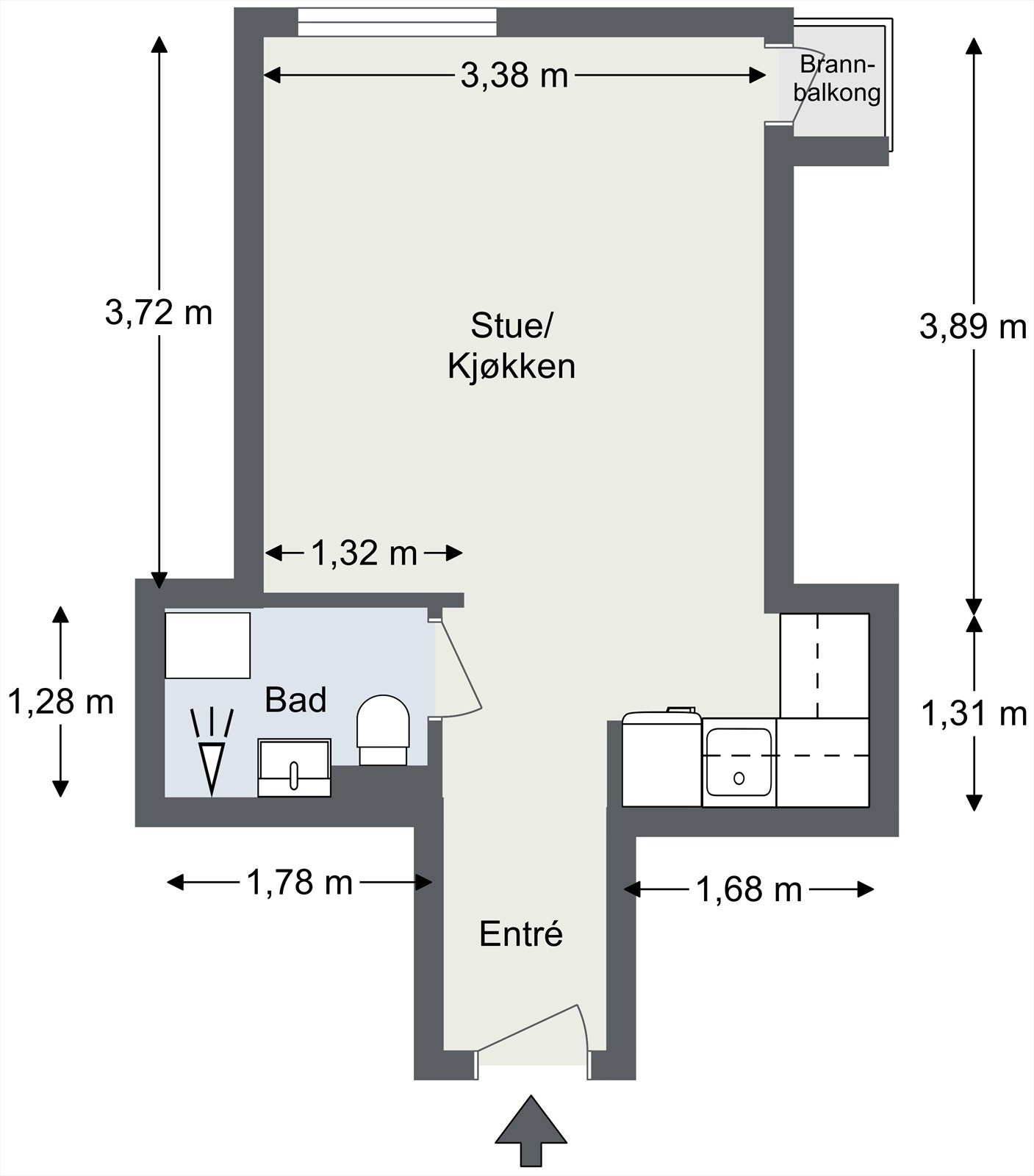 Plantegning. Avvik kan forekomme Galleribilde
