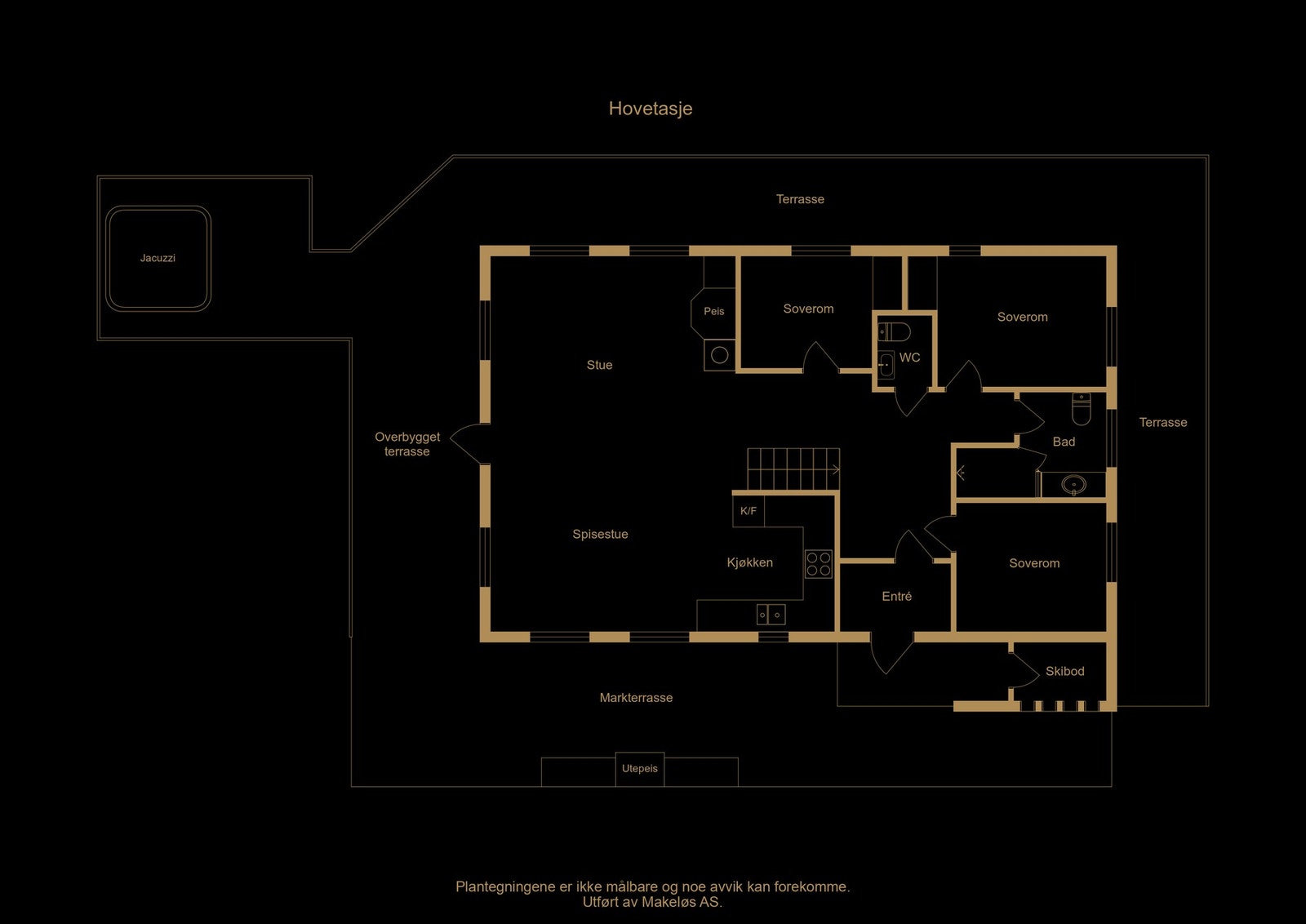 Plantegning hovedetasje - illustrasjon, avvik kan forekomme Galleribilde