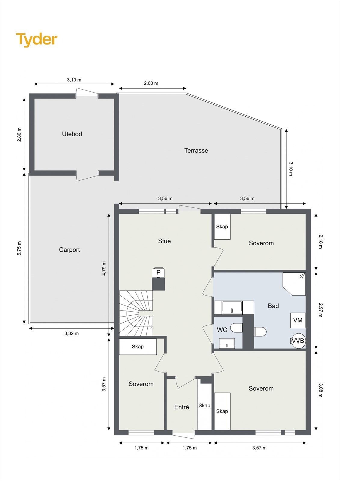 Plantegning 1. etasje Galleribilde