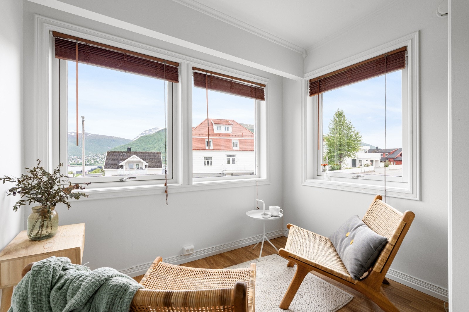 Denne delen passer fint til sovealkove. Fantastisk utsikt.