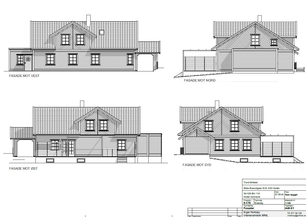 Arkitekt tegnet skisse Galleribilde