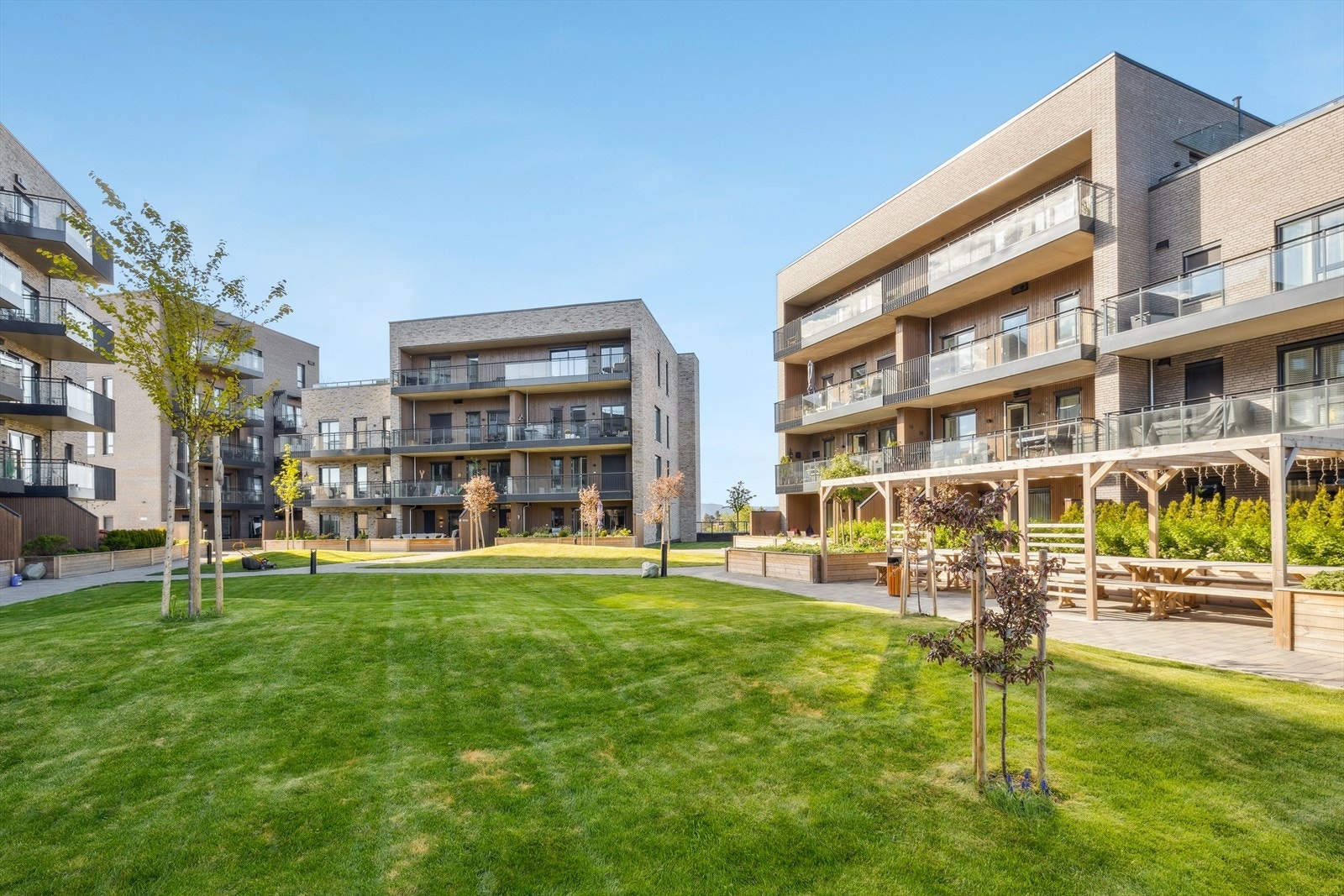 Det er også opparbeidet med hyggelige sitteplasser på fellesområdene. Galleribilde