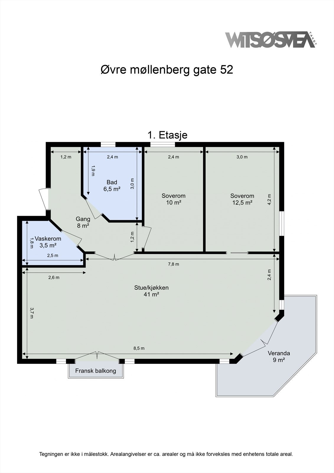 Ta en titt på planskissen og gjør deg kjent med romfordelingen! Galleribilde
