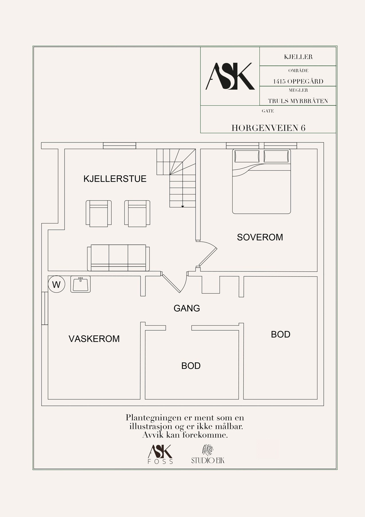 Plantegning kjelleretasje Galleribilde